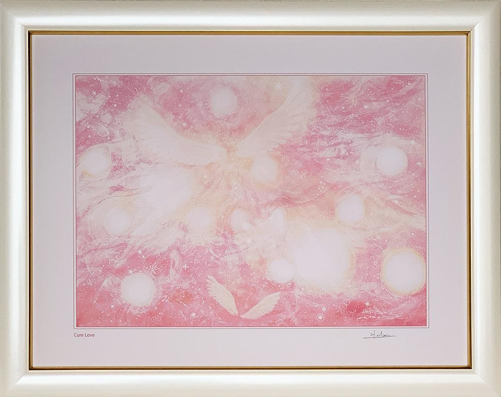 ヒーリングアート 天使画『CURE LOVE』スピリチュアルアート太子額付きHYMジクレーアート1枚目の画像